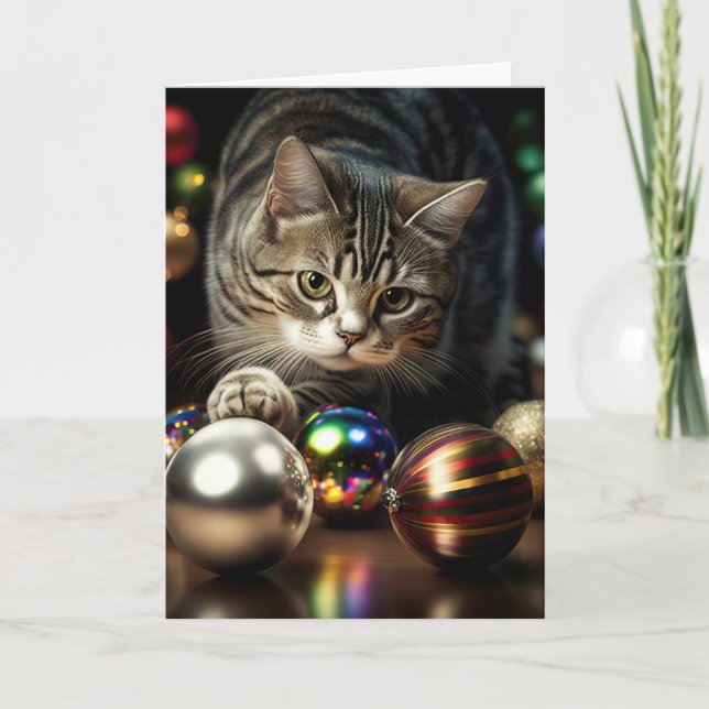Cartão de Natal GATINHO FOFO (Frente)