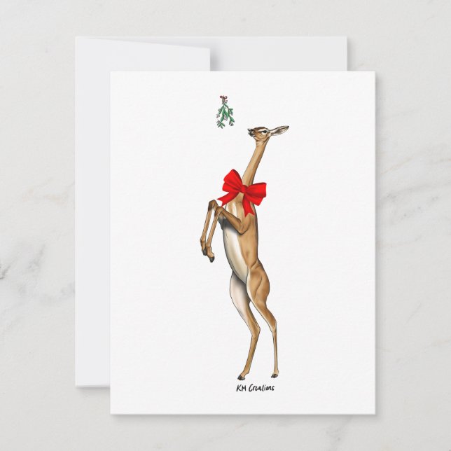 Cartão de Natal Gerenuk (Frente)