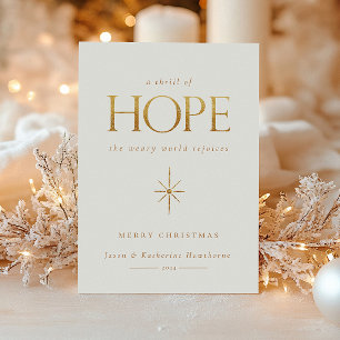 Cartão de Natal Golden Hope