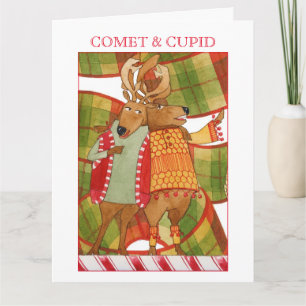 Cartão de Natal Grande E CÚPIDO COMET