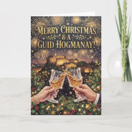 Cartão de Natal Guid Hogmanay Edinburgh Toast