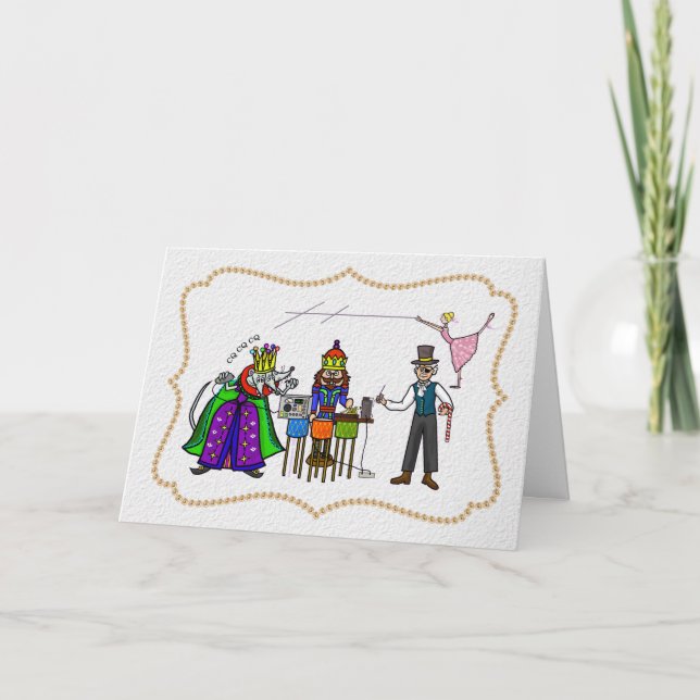 Cartão de Natal Ham Radio Nutcracker (Frente)