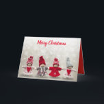 Cartão de Natal Handmade dos anjos do inverno da<br><div class="desc">Cartão de Natal Handmade dos anjos do inverno da malha</div>