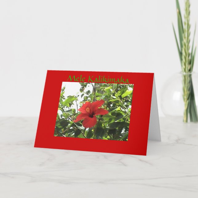 Cartão de Natal Havaiano (Frente)