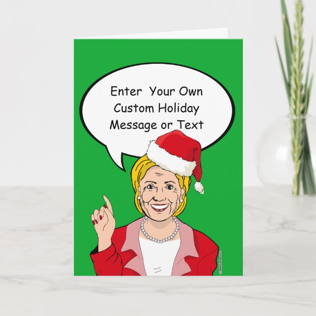 Cartão de Natal Hillary - Personalize Sua Mensagem (Frente)
