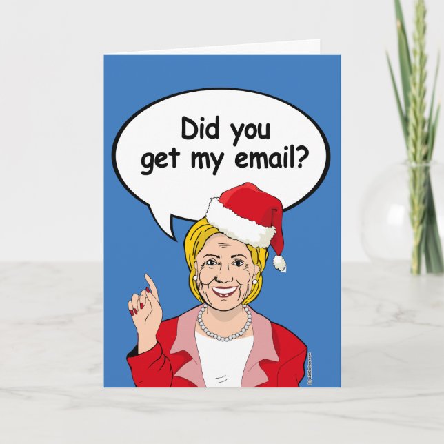 Cartão de Natal Hillary - Recebeu o meu e-mail -.p (Frente)