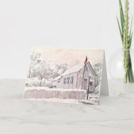 Cartão de Natal histórico da Igreja Bethabara na n