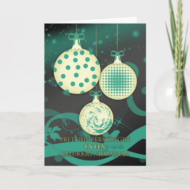 Cartão de Natal holandês do Feliz Natal (Frente)