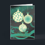 Cartão de Natal holandês do Feliz Natal<br><div class="desc">Um cartão moderno mas intemporal do feriado com ornamento e velas da árvore um olhar clássico com um toque moderno. (En de Prettige Kerstdagen een o gelukkig nieuwjaar! - Feliz Natal)</div>