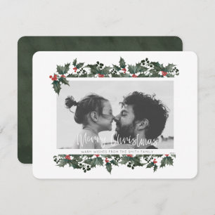 Cartão de Natal Holly Border