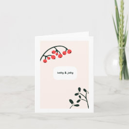 Cartão de Natal Holly Jolly