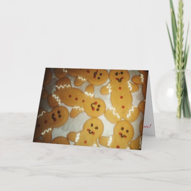 Cartão de Natal "Homens de Pão de Gengibre" (Frente)