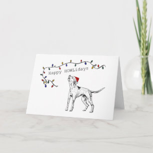Cartão de Natal Hound Dog - dentro vazio