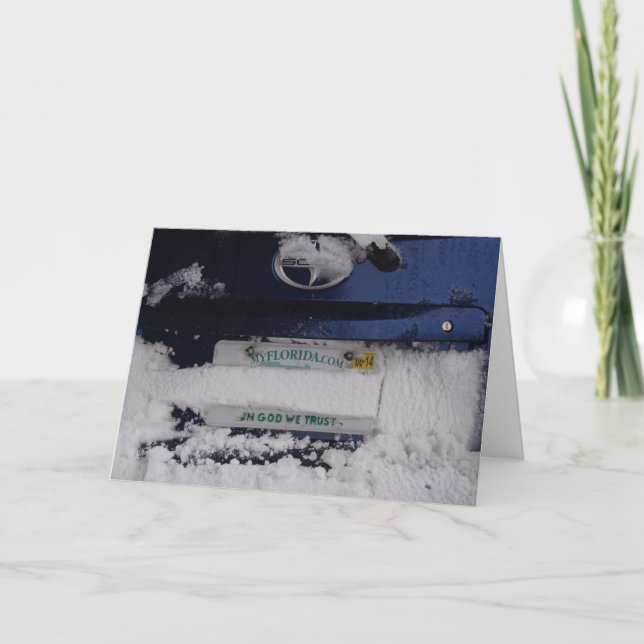 Cartão de Natal Humorístico Flórida Snowbird (Frente)