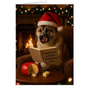 Cartão de Natal 'Imposto sobre Queijo' de Akita