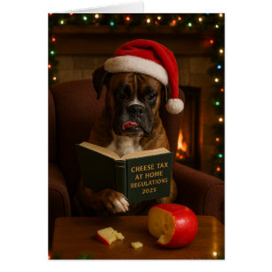 Cartão de Natal 'Imposto sobre Queijo' do Boxer