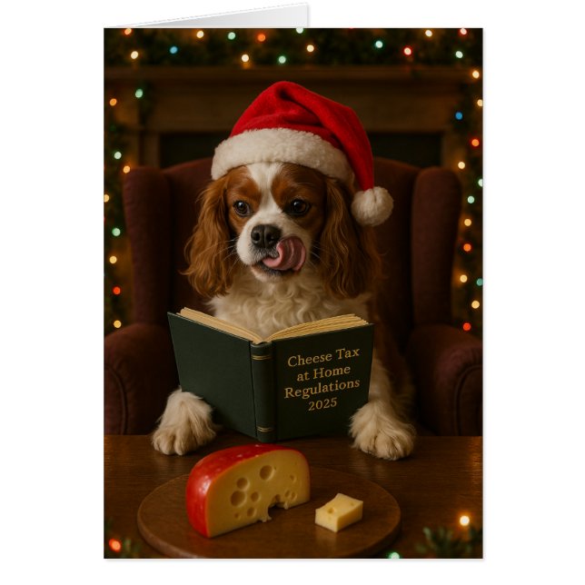 Cartão de Natal 'Imposto sobre Queijo' do Cavalier (Frente)