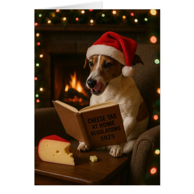 Cartão de Natal 'Imposto sobre Queijo' do Jack Rus (Frente)