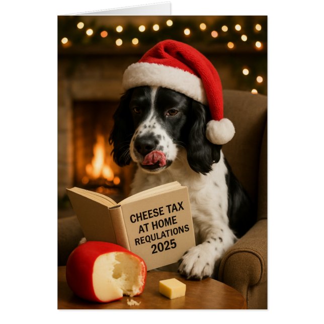 Cartão de Natal 'Imposto sobre Queijo' do Springer (Frente)