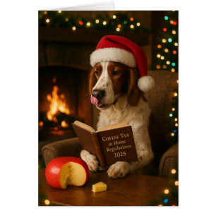 Cartão de Natal 'Imposto sobre Queijo' Foxhound