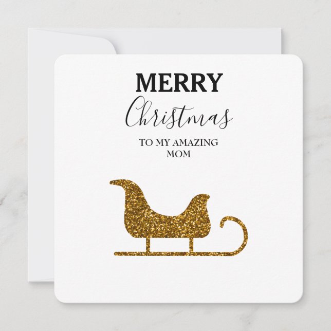 Cartão de Natal Incrível Mãe - Papais noeis Sleigh (Frente)