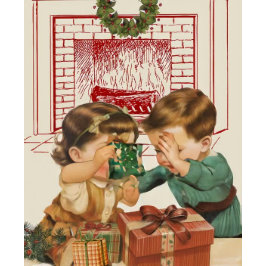 Cartão de Natal Infantil Antigo