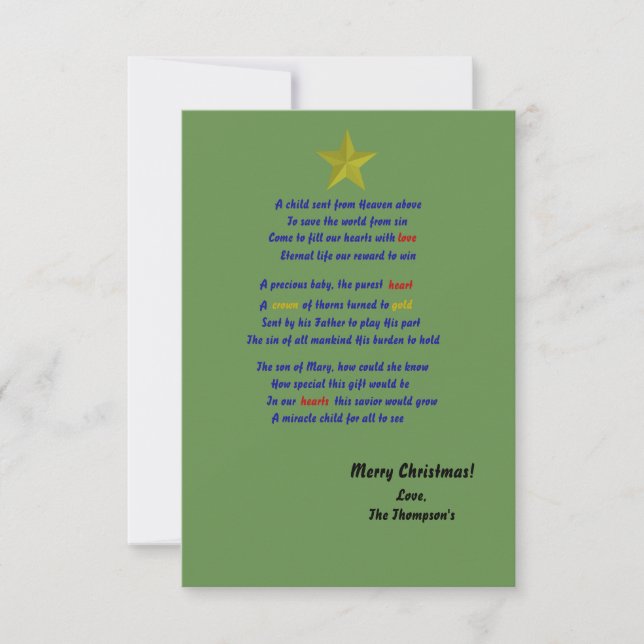 Cartão de natal infantil do céu (Frente)