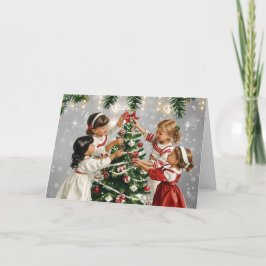 Cartão de Natal Inspirado na Vintage