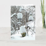 Cartão de Natal invernal personalizado da neve de<br><div class="desc">Cartão de Natal invernal personalizado da neve de Wisconsin</div>