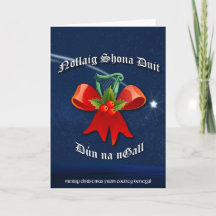 Cartão de Natal Irlandês Donegal - Nollaig Shona D