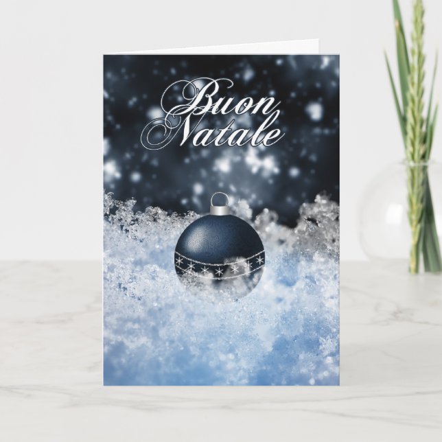 Cartão de Natal italiano - Buon Natale e Felice (Frente)