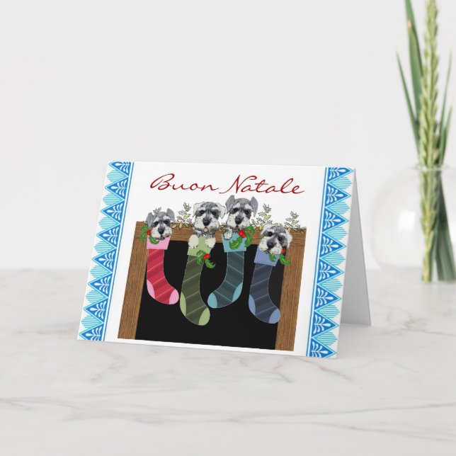 Cartão de Natal italiano de Buon Natale (Frente)