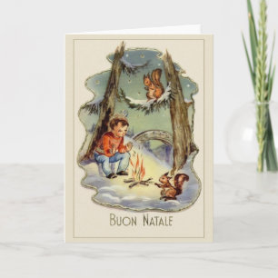 Cartão de Natal Italiano Vintage