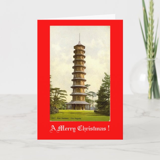 Cartão de Natal, Jardins Kew (Frente)