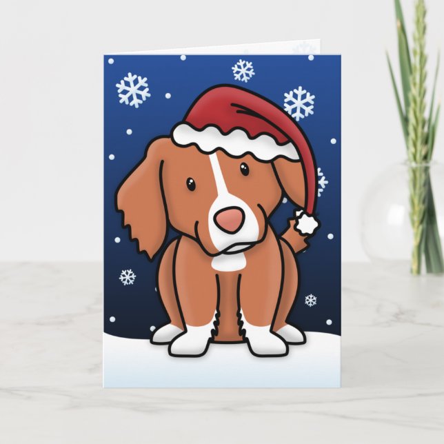 Cartão de Natal Kawaii Toller (Frente)