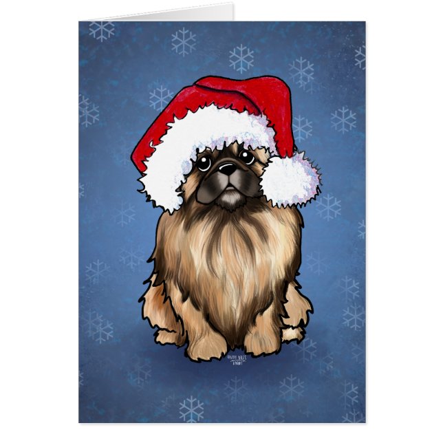 Cartão de Natal KiniArt Pekingese (Frente)