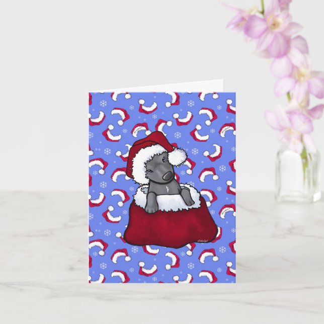 Cartão de Natal KiniArt Pit Bull (Orquídea)