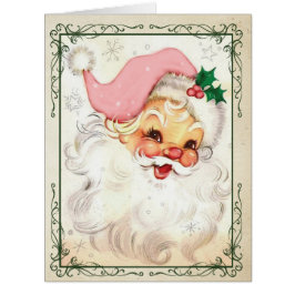 Cartão de Natal Kringle cor-de-rosa jumbo