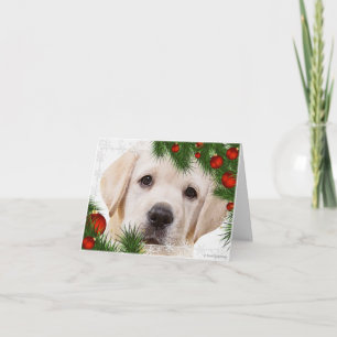 Cartão de Natal Labrador Amarelo