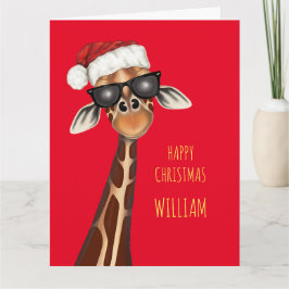 Cartão de Natal LEGAL GIRAFFE SUPER Personalizado