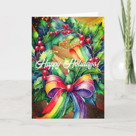 Cartão de Natal LGBTQ, Cartão de Saudação Dobrado 