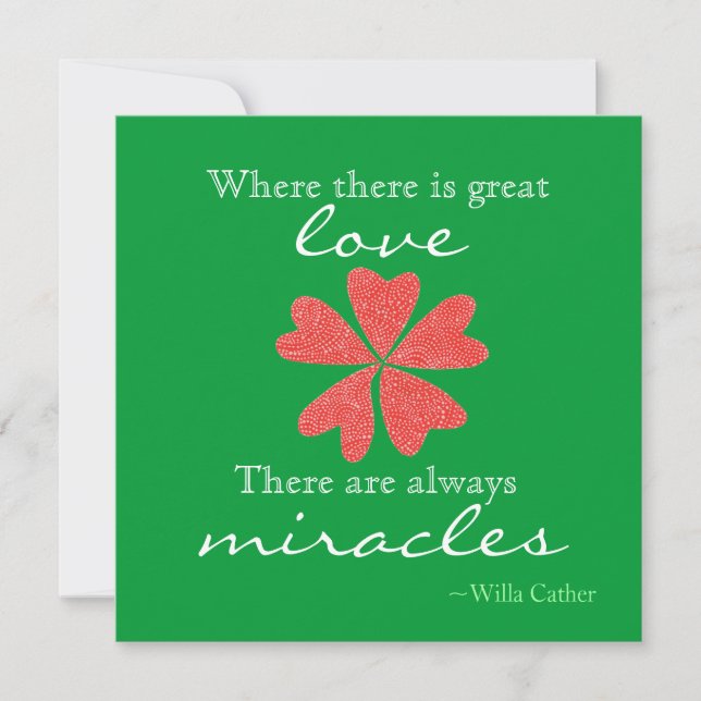 Cartão de Natal Love & Miracles (Frente)