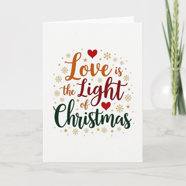 Cartão de Natal Love Script (Frente)