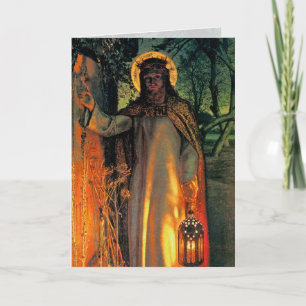 Cartão de Natal - Luz do Mundo por W.H.Hunt