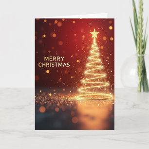 Cartão de Natal Luz Dourada