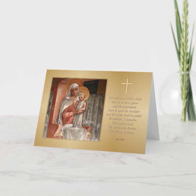 Cartão de Natal Madonna (Frente)