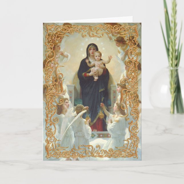 Cartão de Natal Madonna e Infantil (Frente)