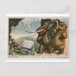 Cartão de Natal Mammoth e Dinotherium