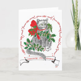 Cartão de Natal Meowy