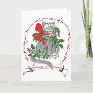 Cartão de Natal Meowy